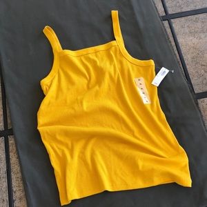 NWT Old Navy Mustard Yellow Ribbed Tank